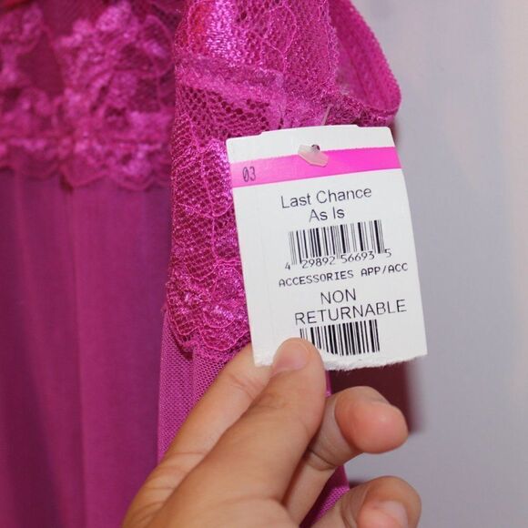 NEW Seven 'til Midnight Pink Sheer Back Strap babydoll mini Dress Women 1X - Picture 6 of 10